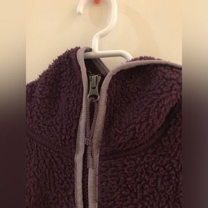 Purple zip up fleece size small